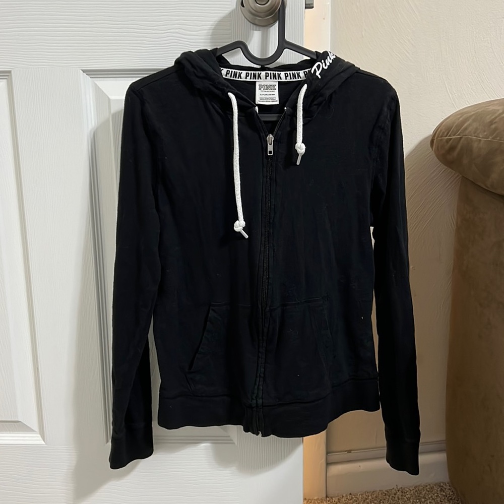 Pink hoodie | Thin cotton hoodie | Size SP | Color Black